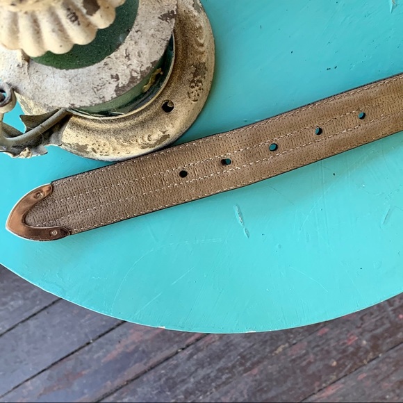 Tommy Bahama Brown Woven Genuine Leather Belt 43in - Picture 9 of 10